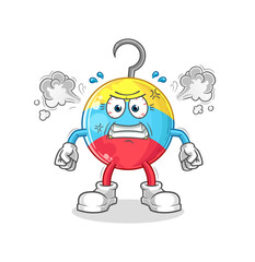 fishing bait very angry mascot. cartoon vector