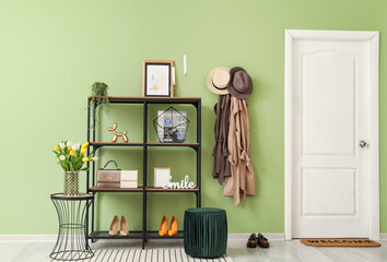 Stylish interior of modern hallway