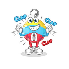 fishing bait applause illustration. character vector