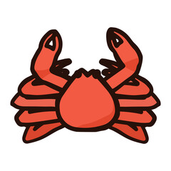 シンプルでかわいい蟹のイラスト 手書き風