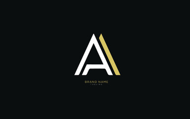 Alphabet letter Initial A, AA, AI logo premium business typeface, minimal, innovative concept, creative, symbol, sign, Monogram, vector, startup, template graphic design.