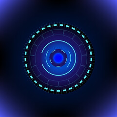 Hitech circle speed auto technology icon digital button futuristic with abstract background texture gradient art graphic design vector illustration EPS10