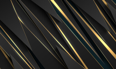 Abstract bright blue color strip pattern luxury dark blue with gold