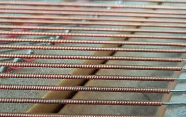 detail of a piano shot -close-up