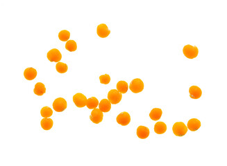 Lentils isolated on white background.