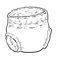 Simple diaper line art illustration