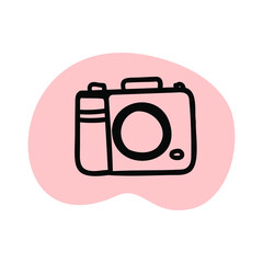 photo camera icon on the white background
