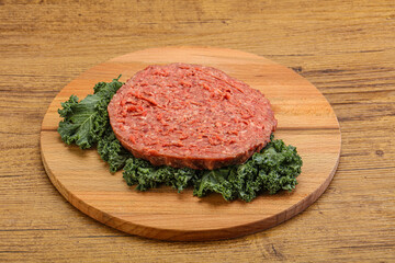 Raw beef burger cutlet for burger