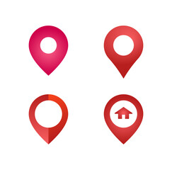 pin marker red gps icon vector