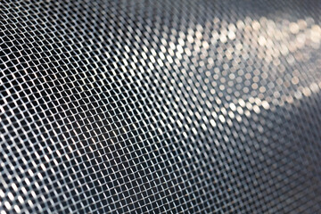 Close up aluminum mosquito net