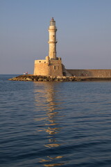 Lighthouse in Chania on Crete in Greece, Europe
