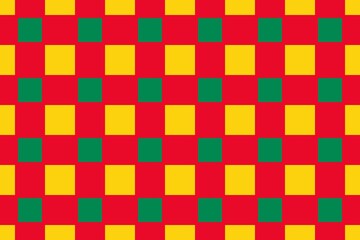 Simple geometric pattern in the colors of the national flag of Benin