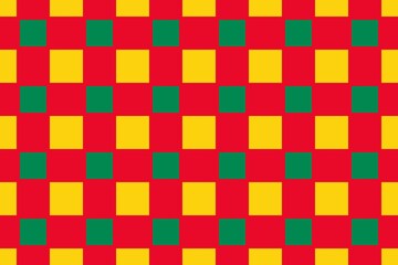 Simple geometric pattern in the colors of the national flag of Benin