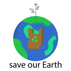 Illustration Grapich of recycle for saving our earth perfe etcct for poster and screen printing t-shirts back to nature