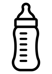 ngi1143 NewGraphicIcon ngi - Frühstück - Baby Fläschchen mit Milch für Kleinkind . Babyflasche / Milchflasche / Babynahrung . english - simple milk baby bottle icon . bottle with breast milk . 10353