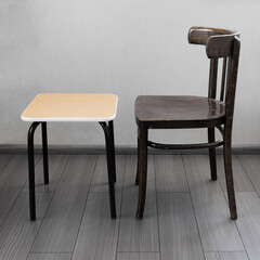 A real wooden Viennese chair.