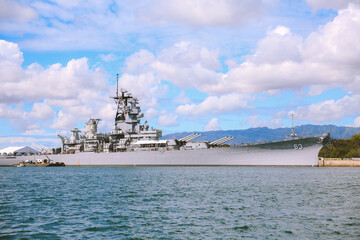 Battleship Missouri Memorial，Pearl Harbor, Oahu, Hawaii