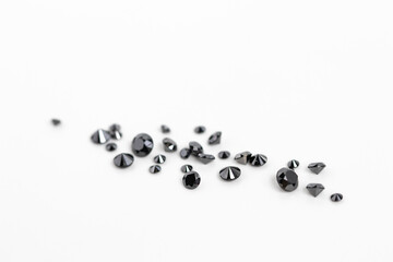 Luxury status. Treated Black Diamonds,. Brilliant Cut Gemstones. Faceted