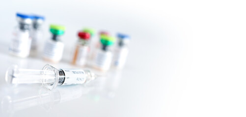 The vaccine is injected into the body to stimulate the body to build immunity.