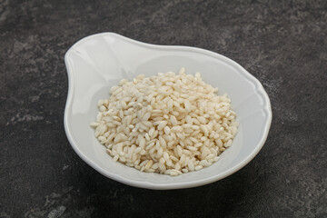 Raw arborio rice for Risotto