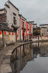 Fototapeta na wymiar Hongcun village, a historic Chinese village in Anhui province, China.