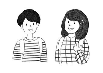 小学生　会話　ハンコ風