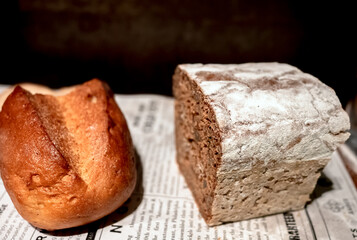 Fresh fragrant bread on the table