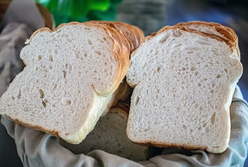 Fresh fragrant bread on the table