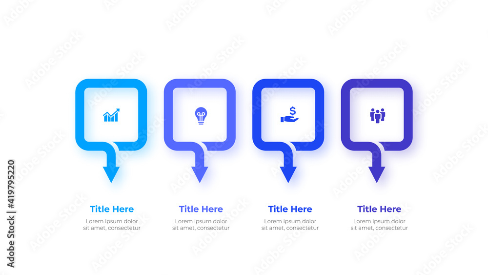 Poster Abstract infographics number options template. Vector illustration. Can be used for workflow layout, diagram, business step options, banner and web design