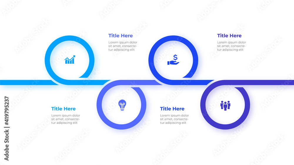 Poster Abstract infographics number options template. Vector illustration. Can be used for workflow layout, diagram, business step options, banner and web design