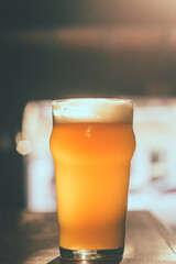 glass of beer on the table