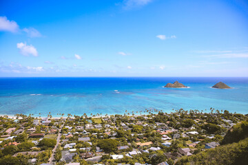 Ocean view Lanikai Kailua Oahu island Hawaii | Nature Sea Landscape Travel