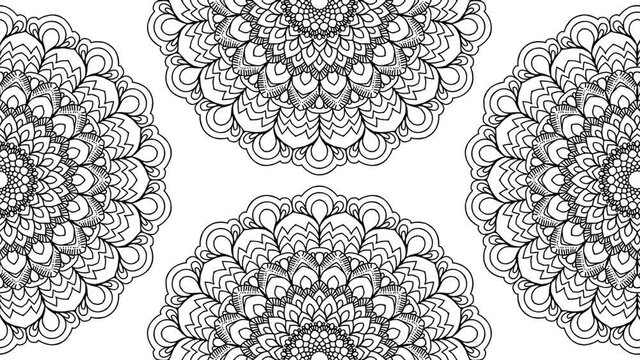 animated mandala background for invitation and advertisement needs