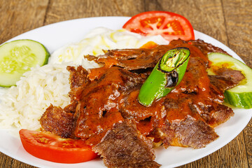 Turkish cuisine - Iskander kebab grilled meat