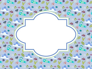 端午の節句のモチーフフレーム