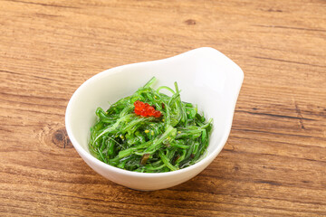 Asian traditional chukka salad in the bowl