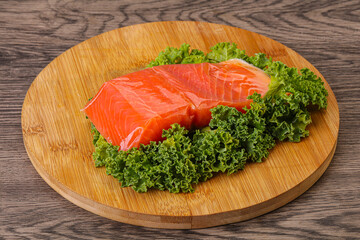 Salmon fillet slice for cooking