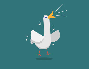 Cute Bird Flat vector design