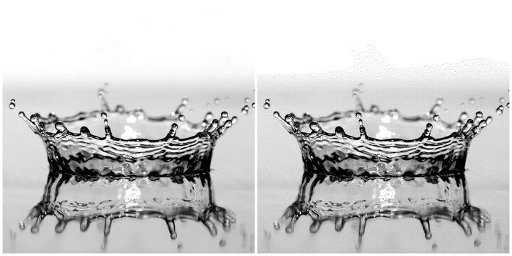 Dither patterns, special black and white method