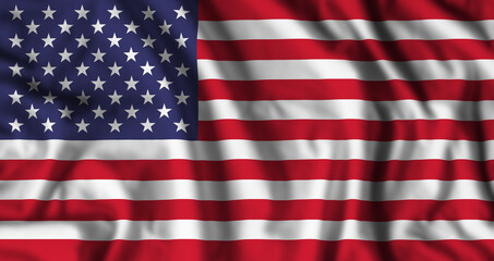 USA flag realistic waving