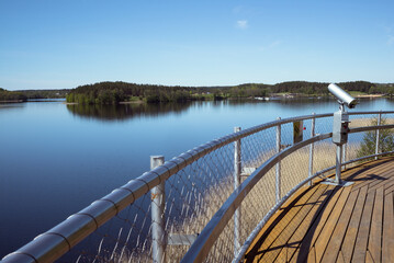 View of Lake Zarasas from the Zarasai observation circle (bridge)