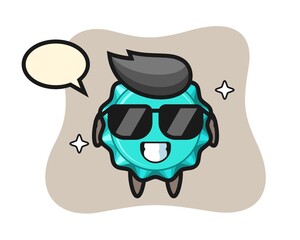 Fototapeta premium Cartoon mascot of bottle cap with cool gesture