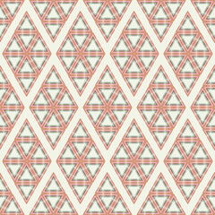 Shapes made of patterned triangles. Seamless background. Design with manual hatching. Textile. Ethnic boho ornament. Vector illustration for web design or print.