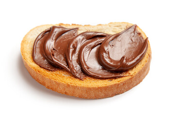 toasted bread with chocolate hazelnut cream
