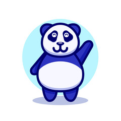 Cute Panda with happy face illustration