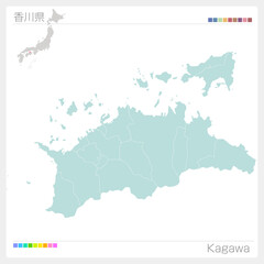 香川県の地図・kagawa（市町村・区分け）