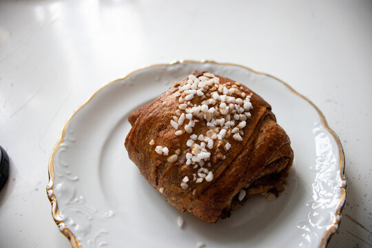 Traditional Cinnamon bun, Korvapuusti in Finland. Raseborg 2020. Must try