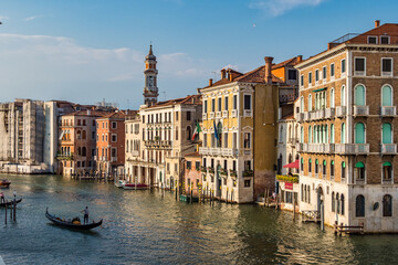 Obraz premium Venice Grand canal with gondolas, Italy in summer