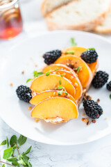 Peach ricotta toast