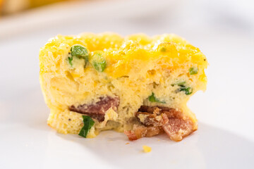 Bacon and cheese egg muffin
